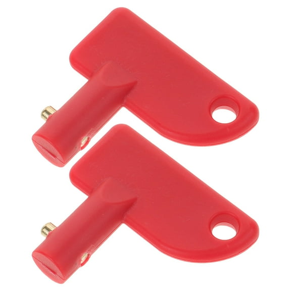 SWETRACE 2Pcs Red Plastic Battery Disconnect Switch Handle for Extending Battery Life in Vehicles