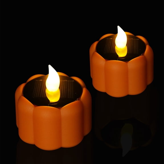 SWETRACE Pumpkin Lighting Pumpkin Lamp Yellow 2Pcs