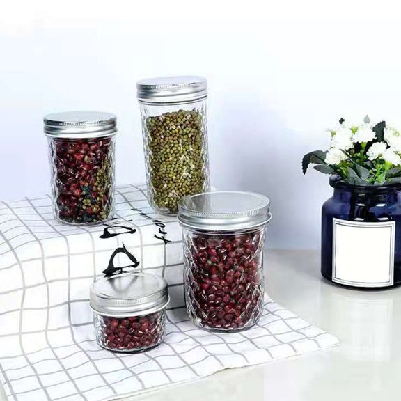 SWETRACE 2-Piece Clear Glass Food Storage Containers with Lids, Household Kitchen Storage Pots for Pantry and Meal Prep Use