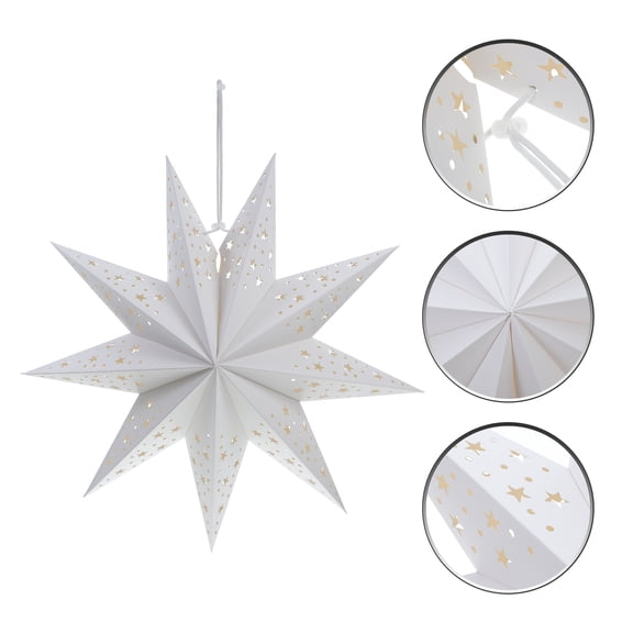 SWETRACE Hollow Out White Star Lanterns for Wedding and Party Decor 2Pcs