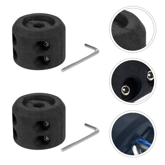 SWETRACE Nylon Winch Cable Stoppers Hook Cable Hook Protector Black 2pcs