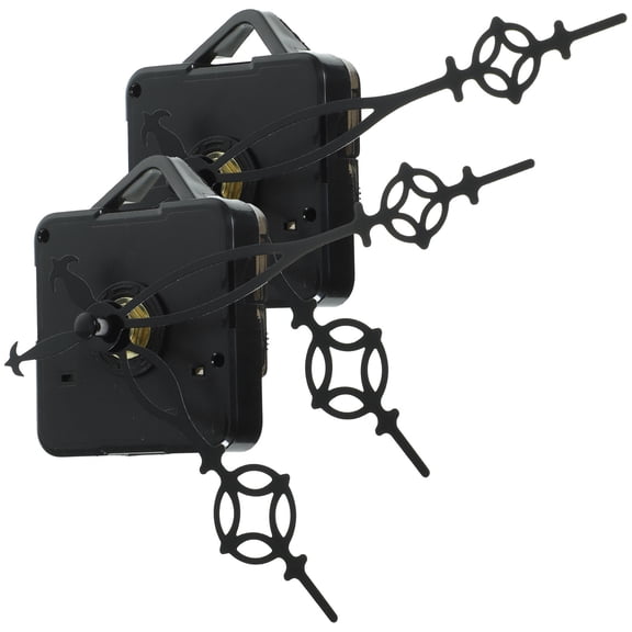 SWETRACE Wall Clock Parts Black Plastic 2 Sets 11.8x2.2in