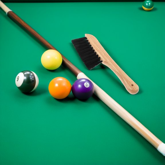SWETRACE 2pcs Billiard Table Cloth Brush Handheld Pool Brush for Felt Surface