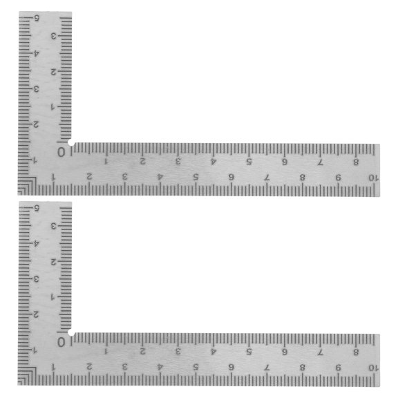 SWETRACE 2pcs Corner Ruler 90 Degree Alignment for Stainless Steel L Shaped
