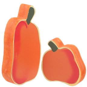 SWETRACE 2pcs Pumpkin Figurines PVC DIY Craft Projects Selfstanding Pumpkin For Families