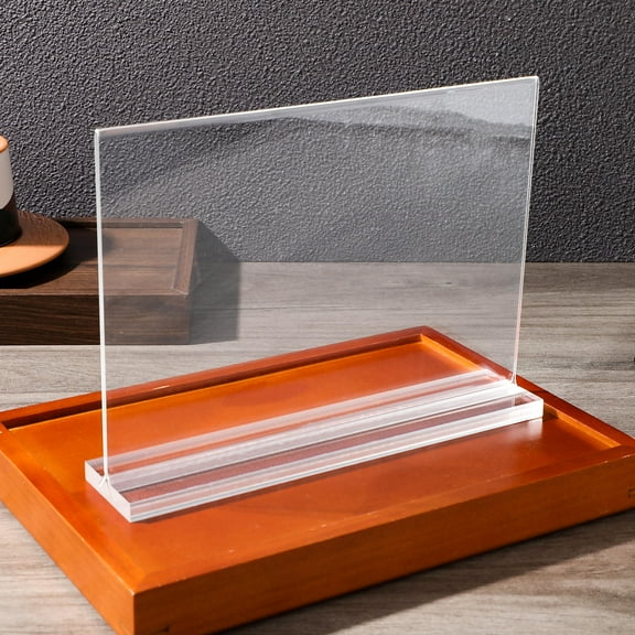 SWETRACE 3 Pcs Menu Holder Acrylic Rectangular for Business Simple Design Sturdy Material