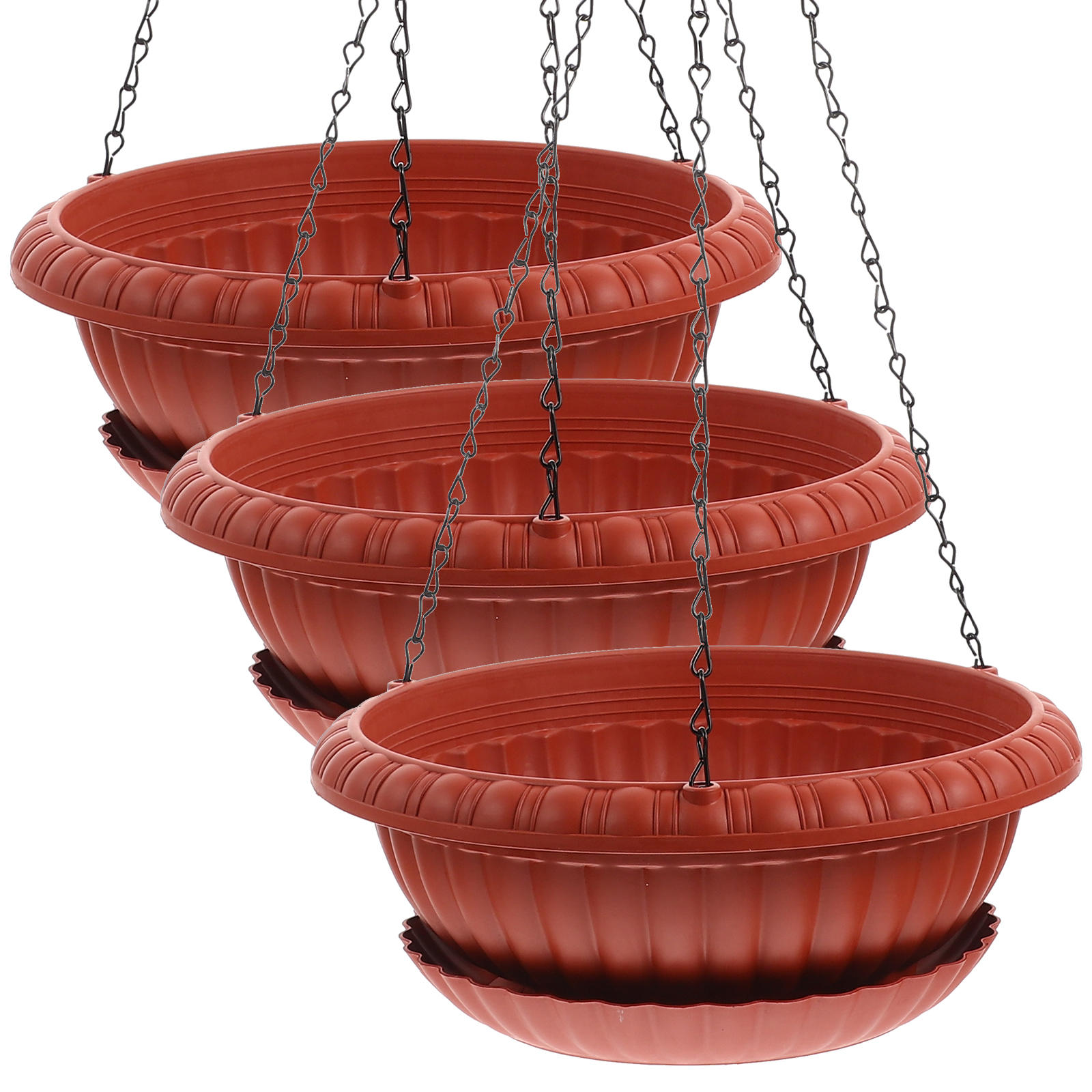 SWETRACE 3 Sets Hanging Flower Pots for Indoor Plants with Drainage ...