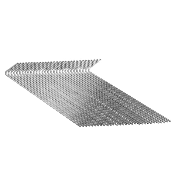 SWETRACE 30Pcs Ground Fixing Stakes Silver Iron For Camping And Outdoor Activities