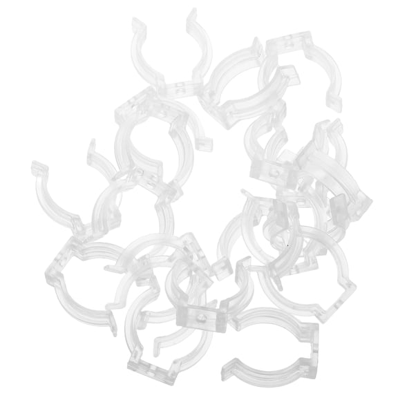 SWETRACE LED Light Holder Clip, Transparent Plastic, Sturdy Mounting, Invisible Support, Easy Install, 30Pcs