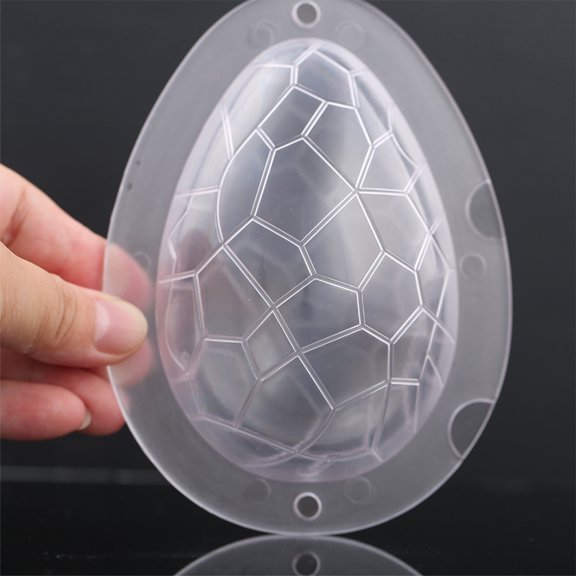 SWETRACE 3D Transparent Plastic Dinosaur Egg Mold for Cake Baking and Chocolate Making