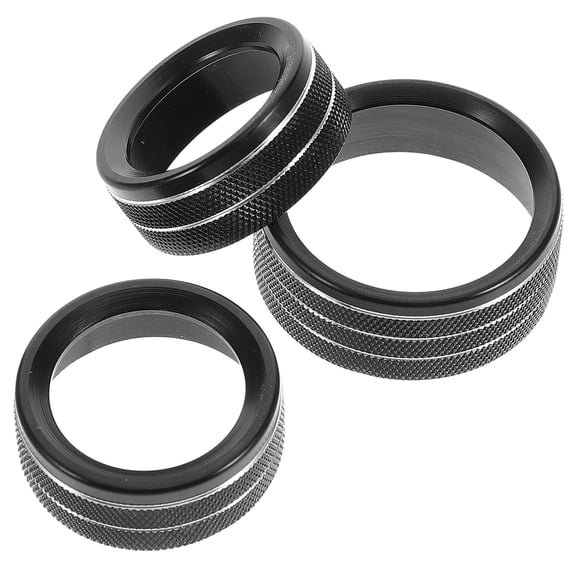 SWETRACE 3Pcs Aluminum Car Knob Trim Air Conditioning Switch Knob Cover for Interior Upgrade 1.65X1.65X0.67in