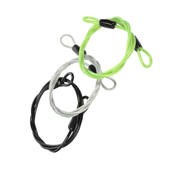 SWETRACE 3Pcs Lightweight Steel Wire Lock with Double Ring Design for Bike and Case