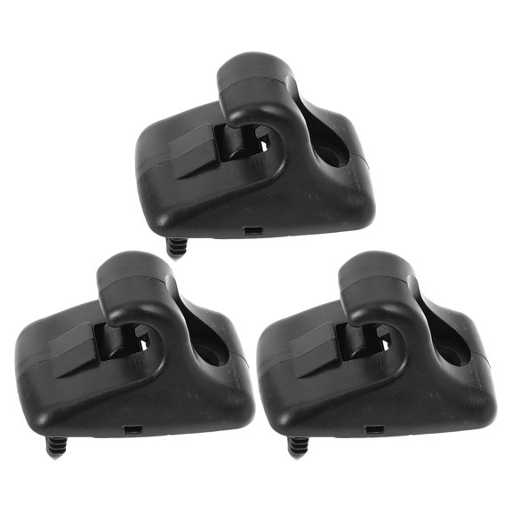 SWETRACE 3Pcs Automotive Interior Sun Visor Clip Black Plastic Bracket Hook for Secure Vehicle Fit