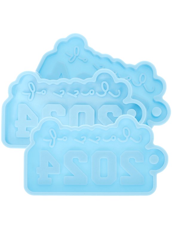 3pcs Silicone Key Chain Pendant Mold for DIY Decorative Epoxy Casting