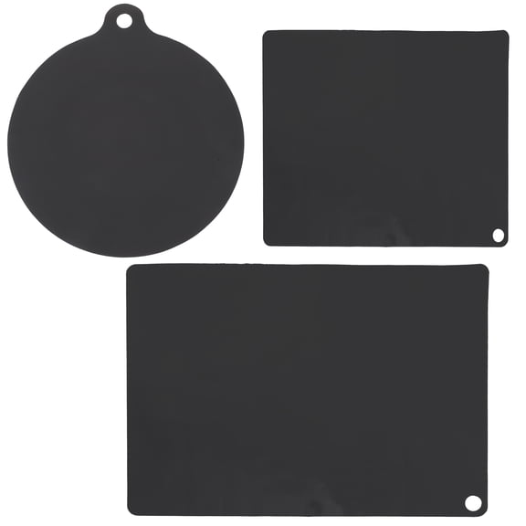 SWETRACE 3-Piece Black Silicone Cooktop Mat Set for Heat and Induction Cooking Safety