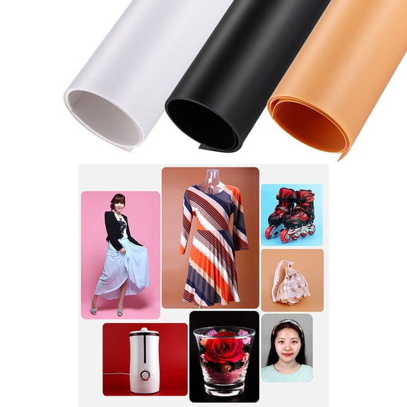 SWETRACE 3-Piece PVC Photography Backdrop Set, Water Resistant Frosted Background Cloth for Portraits and Costume Shoots