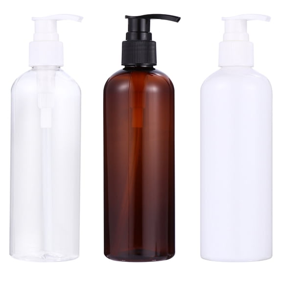 SWETRACE 3Pcs Plastic Pump Dispenser Assorted Color for Laundry Room Detergent and Household Storage Bottle