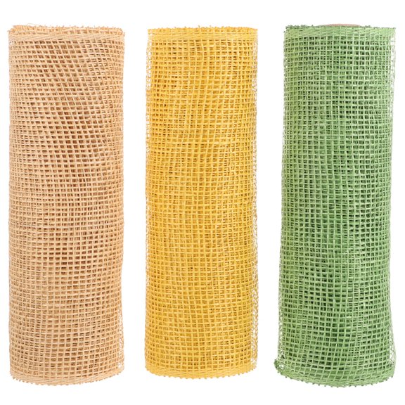 SWETRACE 3-Pack Mesh Roll Poly Burlap in Assorted Colors for Wreath Making, Flower Boxes, Party and Event Decorations