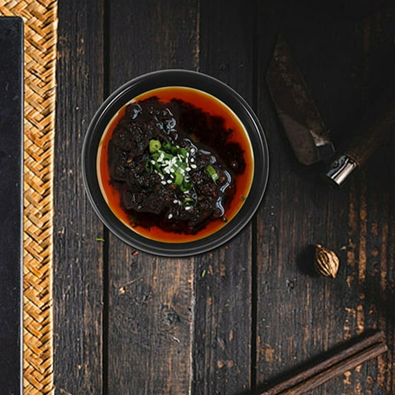 SWETRACE 3pcs Small Serving Bowls Black Dip Dish for Household Dining
