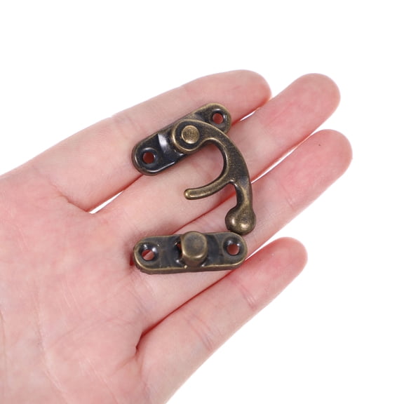 SWETRACE 40Pcs Golden Latch Hook Swing Arm Hasp for Latch Hook Clasp for Box Makers