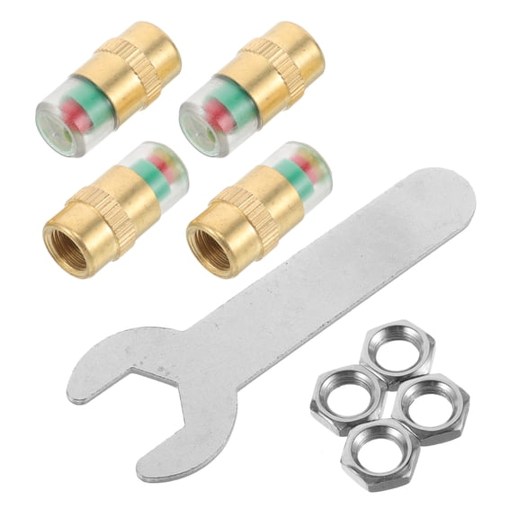 SWETRACE Tire Cap Wrench Tire Pressure Monitor Valve Stem Caps Plastic 4Pcs
