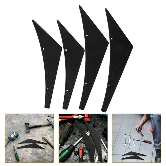 SWETRACE Car Wing Spoiler Car Spoiler Canards Abs 4Pcs 8.7X3.5X0.2In