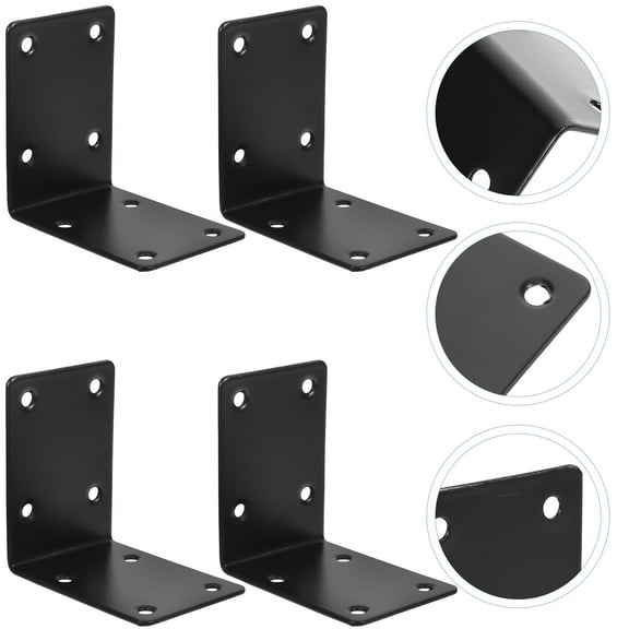 SWETRACE 4Pcs Decorative L Brackets for Railing Right Angle and Shelf Support
