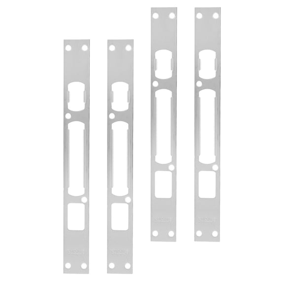 SWETRACE 4-Pack Stainless Steel Door Latch Strike Plates for Improved Security and Entry Prevention