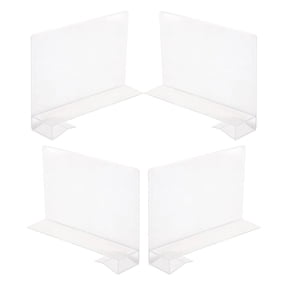 SWETRACE 4-Pack Plastic Shelf Dividers for Kitchen and Closet Storage Organizer, Adjustable Space Saver