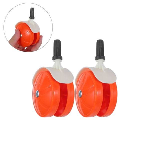 SWETRACE Quiet Design Orange Pushchair Wheel Replacement for Indoor Use 4Pcs