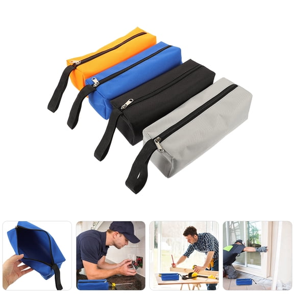 SWETRACE 4-Pack Zipper Tool Pouches for Garage Storage, Organizer Bags 11.79 x 3.93 x 3.93 inches