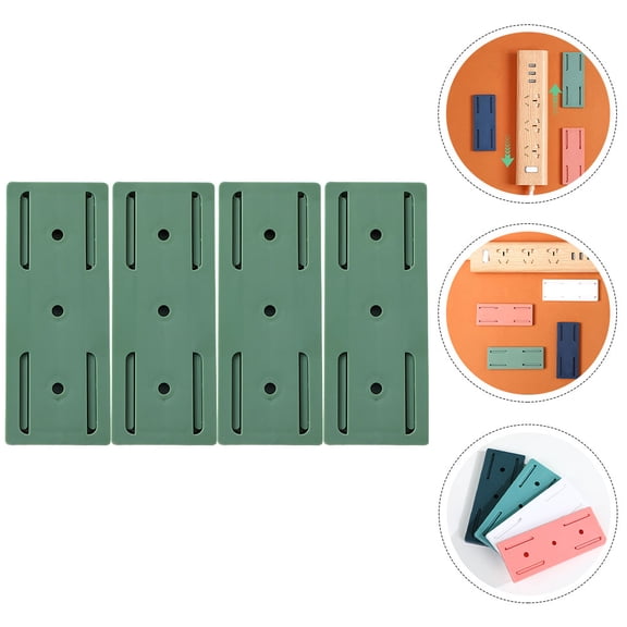 SWETRACE 4Pcs Socket Fixing Rack for Home Users and Office Workers in Green 3.9x1.6in