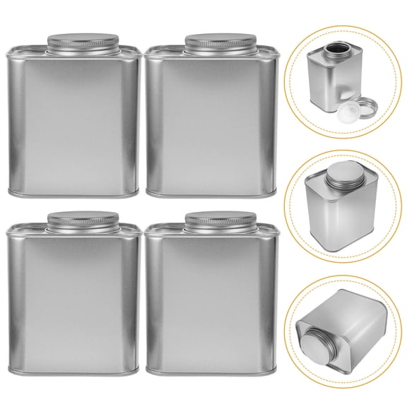 SWETRACE Moisture-Proof Tinplate Canister Silver 4Pcs