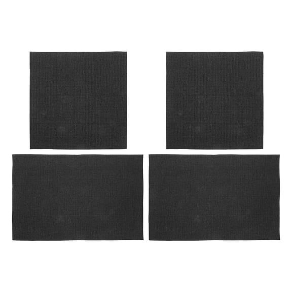 SWETRACE 4Pcs Thick Cotton Black Cross Stitch Cloth 11 Count for DIY Needlework Supplies