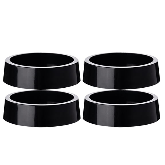 SWETRACE 4Pcs Water Resistant Black Rubber Caster Cups for Furniture in Bedroom 1.97X1.97X0.59in