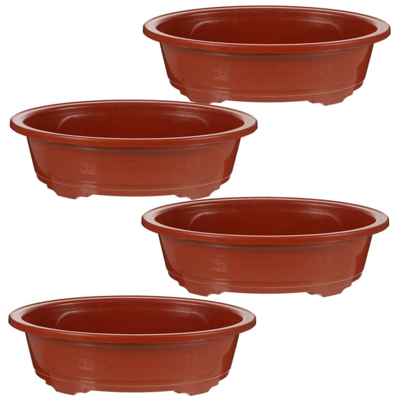 SWETRACE 4pcs Bonsai Pots Decorative Flower Containers With Drainage For Home Office Balcony For Succulents And Plants