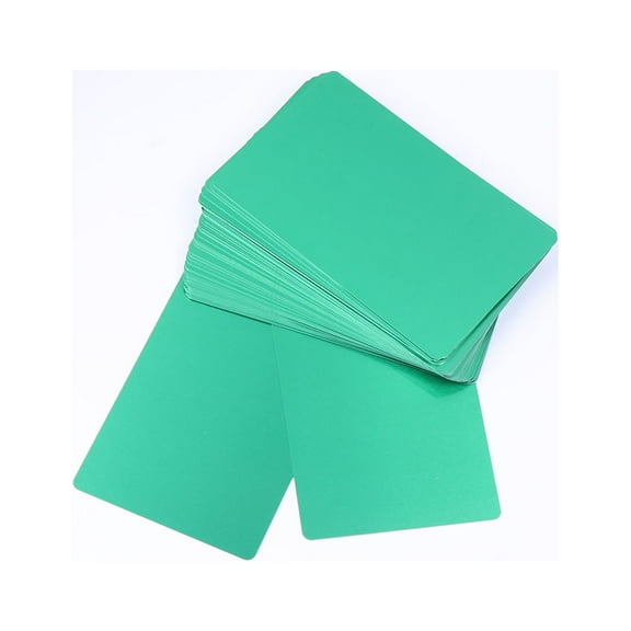 SWETRACE 50Pcs Metal Business Blank Anodized Aluminum Tags Machine Engraving Office Use 3.3X2.2X0.01In