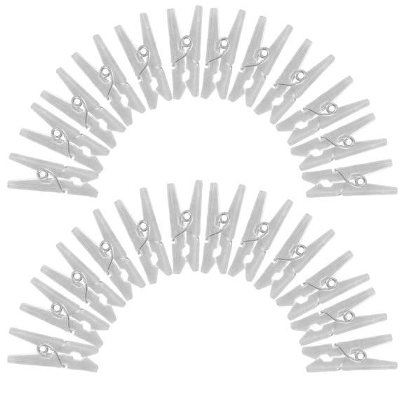 SWETRACE 50Pcs Mini Clothes Clip Transparent for Clipping Clothes and Photos Home Use Clear Mini Photo Clips