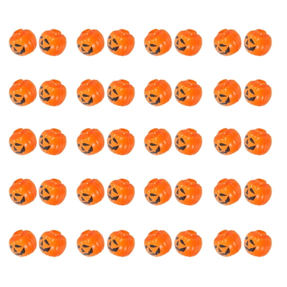 SWETRACE 50 Pieces Plastic Pumpkin Lamp Shades for LED String Lights, Fall Party Indoor Outdoor Decor Replacement Covers