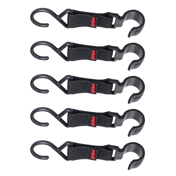 SWETRACE 5Pcs Black Nylon Hooks for Camping and Shed Storage