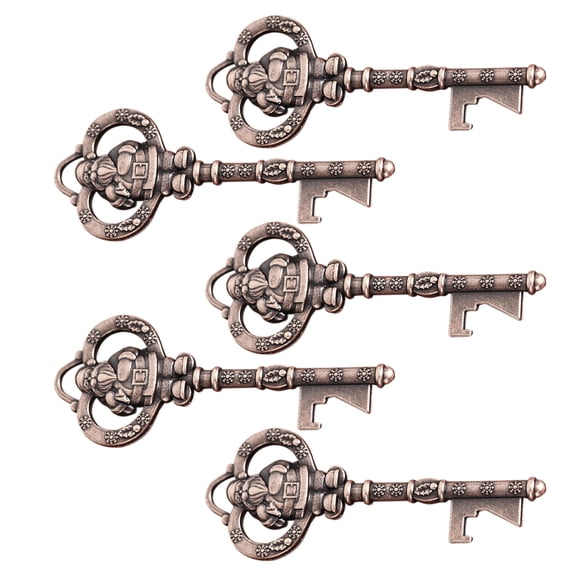 SWETRACE Retro Santa Bottle Opener Key Brown Zinc Alloy Portable for Home 5Pcs
