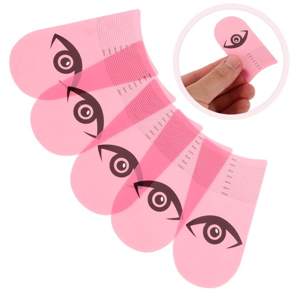 SWETRACE 5Pcs Pink Lash Mapping Ruler Plastic Durable Measuring Tool for Eyelash Extension Workshop