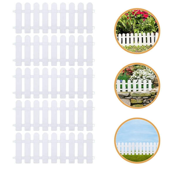 SWETRACE 5Pcs Simple and Novel Design Fences for Homeowners Gardeners with Decorative Outdoor Fencing 19.7X5.1In