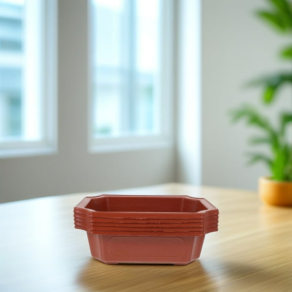 SWETRACE 5Pcs Space-saving Bonsai Pot Minimalist Design for Gardening Outdoor Use Decorative Flower Pots