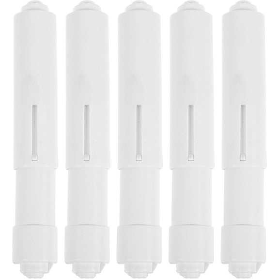 SWETRACE 5Pcs Toilet Paper Holder Roller Durable White ABS Cylindrical for Wall-mounted Installation