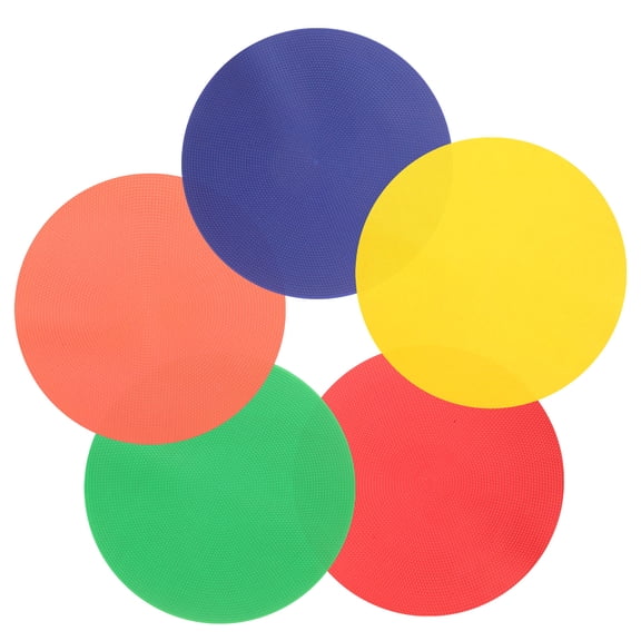 SWETRACE Soccer Signs for Field Tpr Red for Gym Class 5Pcs 9.12X9.12X0.08in