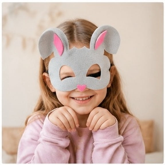 SWETRACE 5pcs Craft Masks Animal Shape Felt Mask for Stage Performance