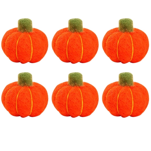 SWETRACE Orange Felt Pumpkin Pendants Woolen Fall Decoration for Crafts