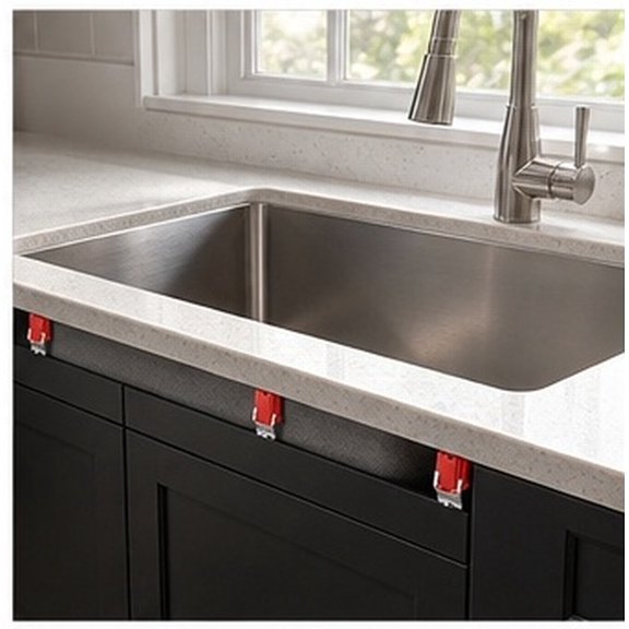 SWETRACE Red ABS and Manganese Steel Sink Brackets, Versatile and Secure for Kitchen