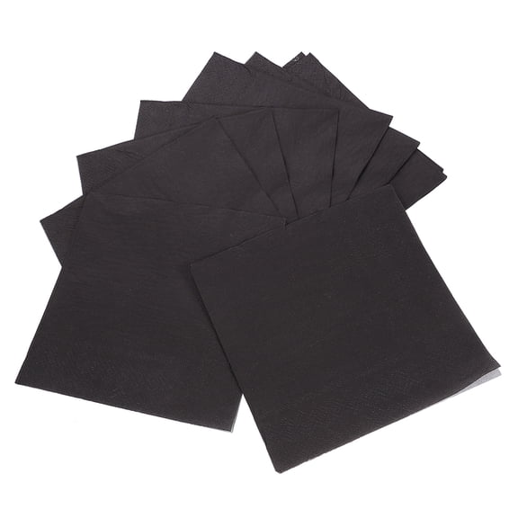 SWETRACE 60-Pack Black Disposable Paper Lunch Napkins for Weddings, Birthdays, Parties, and Special Events
